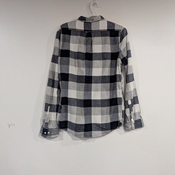 Urban Man 100% Cotton Checkered Button Down Shirt Black White Size Medium - Picture 4 of 4